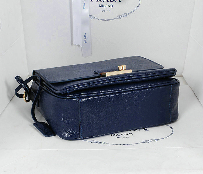 2014 Prada calfskin mini bag BT0952 royalblue for sale